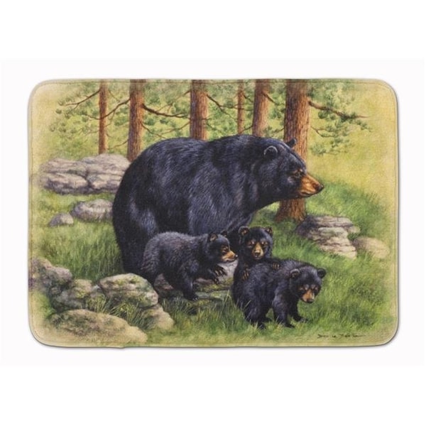 Carolines Treasures Carolines Treasures BDBA0114RUG Black Bears by Daphne Baxter Machine Washable Memory Foam Mat BDBA0114RUG - main